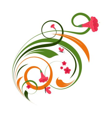 Renkli çiçek zemin