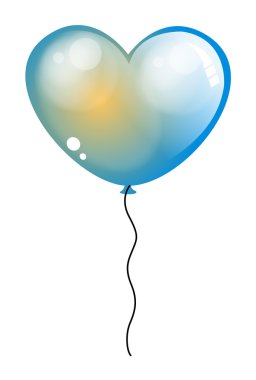 Parlak kalp balon vektör