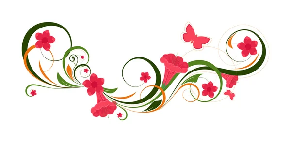 Elementos decorativos florais Design — Vetor de Stock