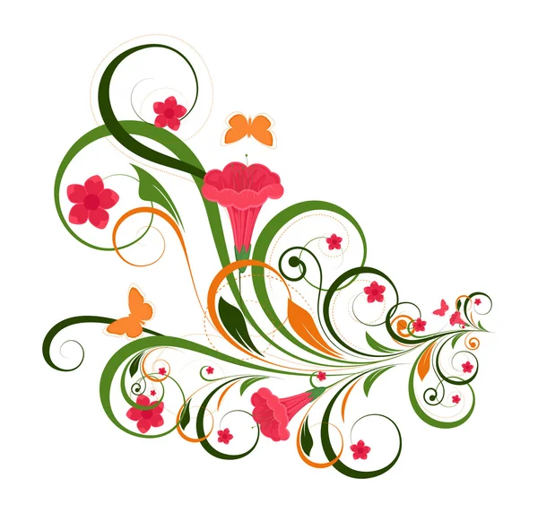 Utsmyckade blomstra dekoration bakgrund — Stock vektor
