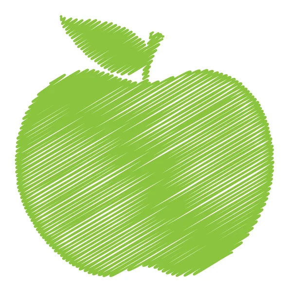 Kulas zielone jabłko — Wektor stockowy