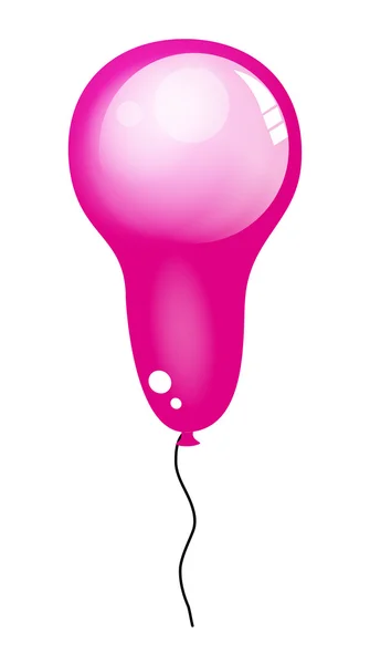 Glänsande rosa ballong — Stock vektor