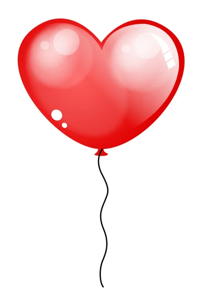 Liefde hart glanzende ballon — Stockvector