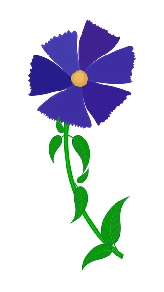 Dunkelblaue Blume — Stockvektor