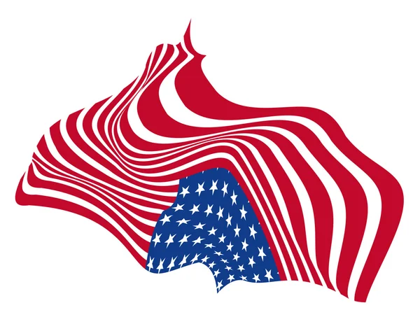 Tema delle vacanze con bandiera USA — Vettoriale Stock