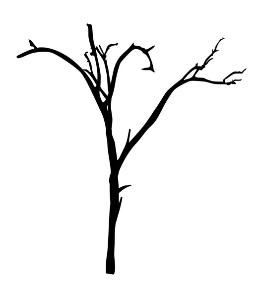 Πεθαμένο δέντρο σχήμα κλαδιά — Διανυσματικό Αρχείο
