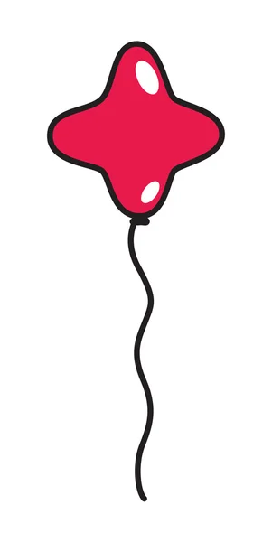 Ballooon étoile rouge Design — Image vectorielle