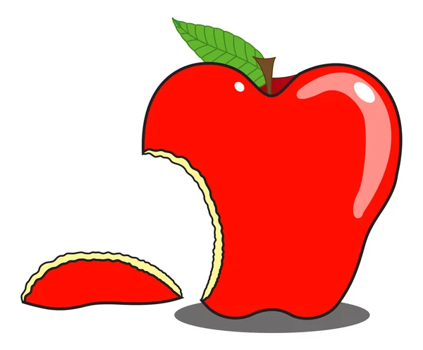 Comer forma de manzana Vector — Archivo Imágenes Vectoriales