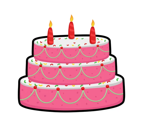 Conception de gâteau à l'ananas rose — Image vectorielle