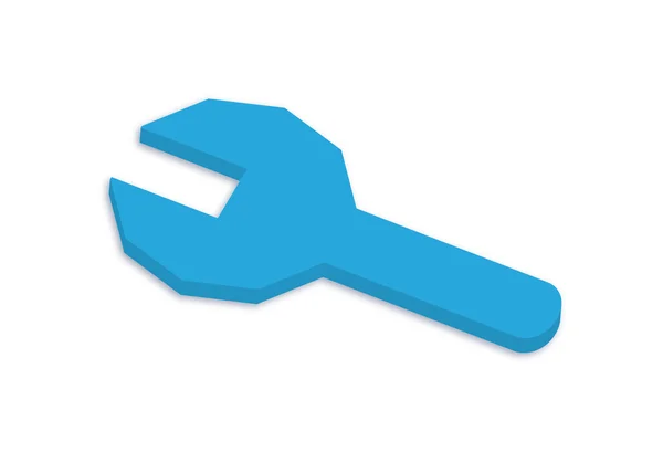 3d Wrench — Stock Vector