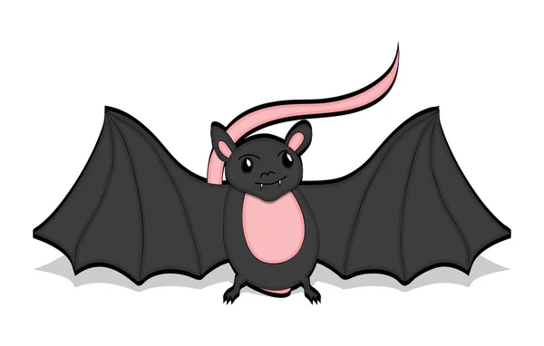 Spooky pipistrello con coda — Vettoriale Stock