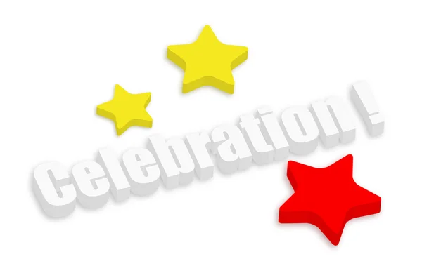 3d Celebration Stars — Stock Vector