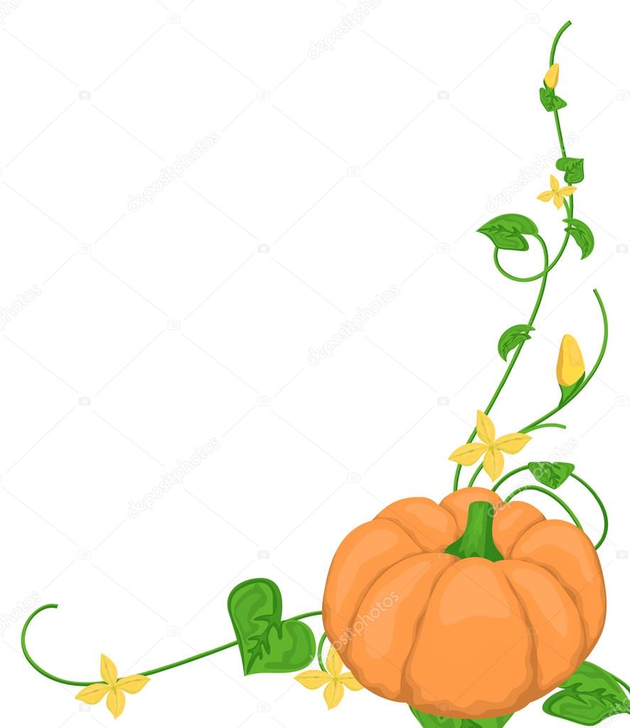 Flourish Pumpkin Corner Frame