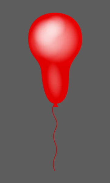 Globo rojo brillante — Vector de stock