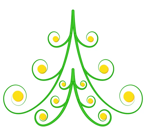 Projeto de árvore de Natal espiral — Vetor de Stock