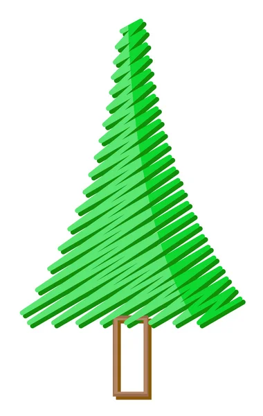 Diseño del árbol de Navidad garabato — Archivo Imágenes Vectoriales