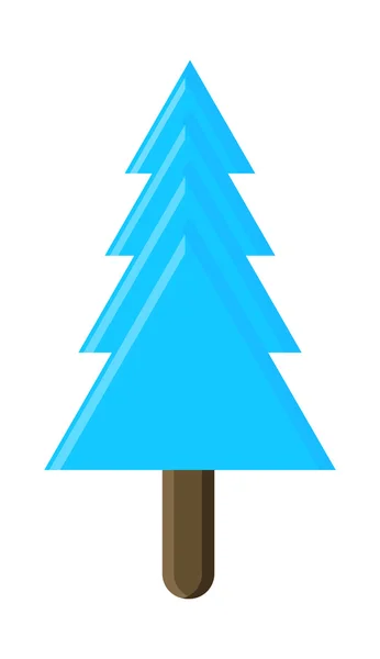 老式的蓝色圣诞树 — 图库矢量图片