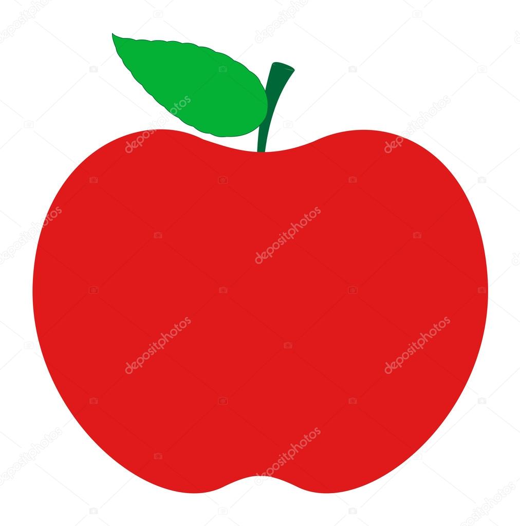 Red Apple Shape Stock Vector Image by ©baavli #58075839