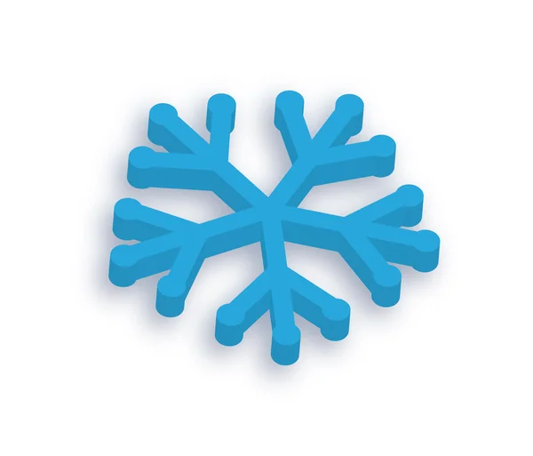 Flocon de neige 3D — Image vectorielle