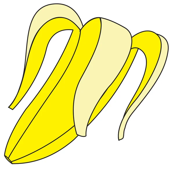 Forme vectorielle de peau de banane — Image vectorielle