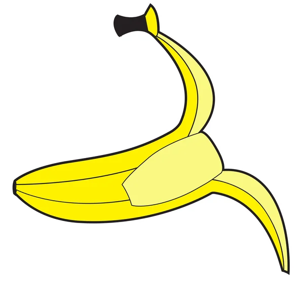 Banánová slupka — Stockový vektor