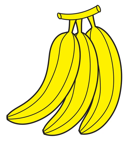 Tres plátanos — Vector de stock
