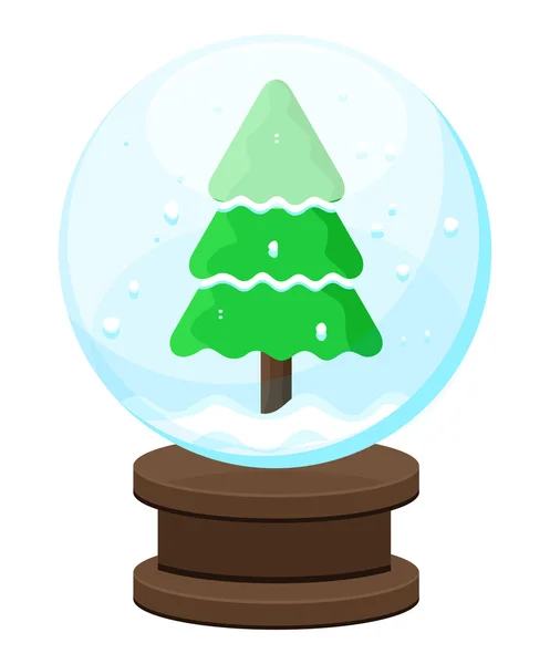 Christmas Tree Glass Ball — Stock Vector