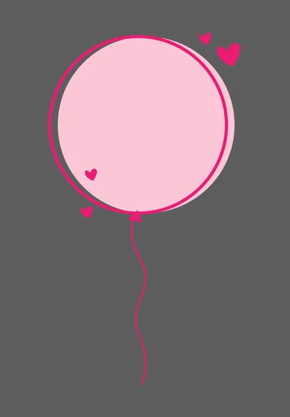 Balão Valentine com corações — Vetor de Stock