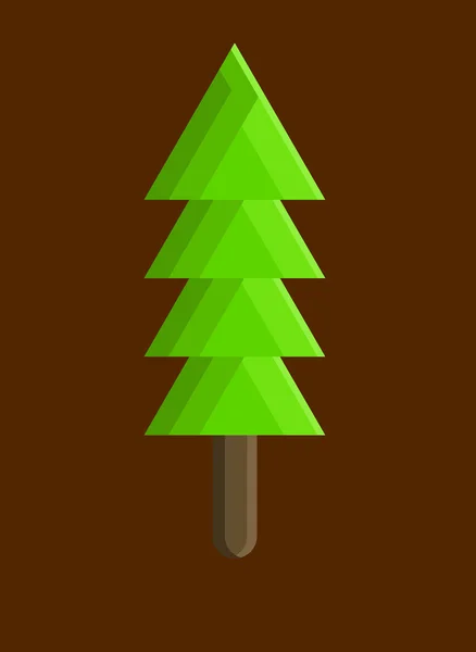 Gröna Xmas Tree forma — Stock vektor