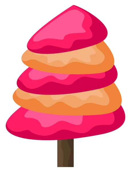 Crème glacée arbre de Noël — Image vectorielle