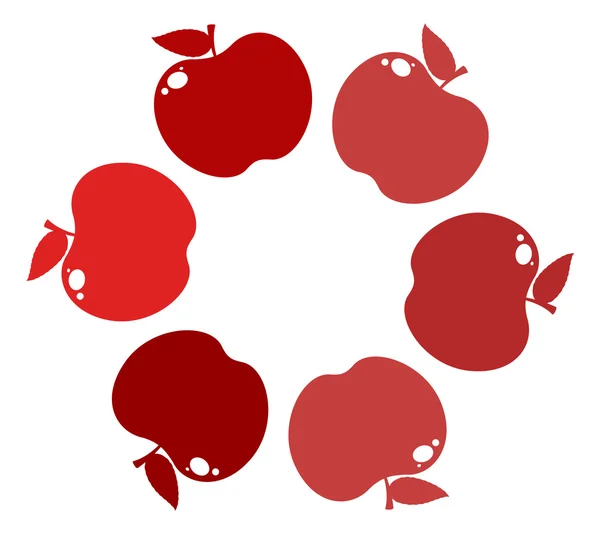 Círculo de manzana — Vector de stock