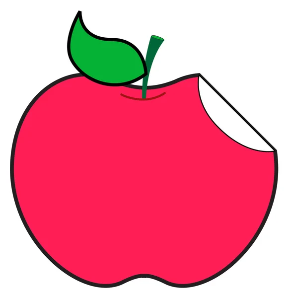 Mordedura de manzana — Vector de stock