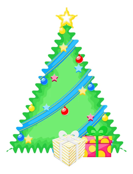 Árvore de Natal espiral com caixas de presentes Vector imagem vetorial de ©  baavli #58139601
