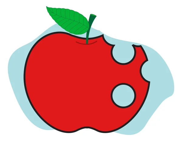 Eet appel — Stockvector