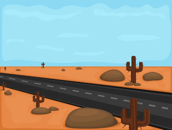 Desert Road Dessin vectoriel — Image vectorielle