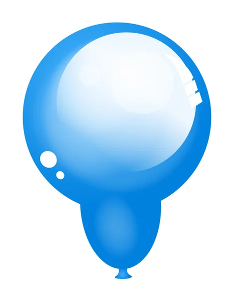 Modrý lesklý balónek — Stockový vektor