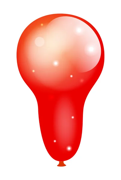 Globo rojo brillante — Vector de stock