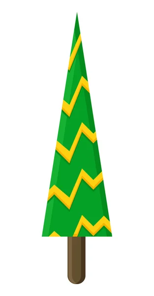 Vector de árbol de Navidad rayado — Vector de stock