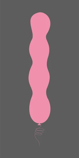 分離されたピンクの風船 — ストックベクタ