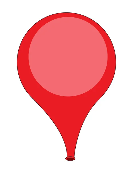 Fluffy Red Balloon — Stock Vector
