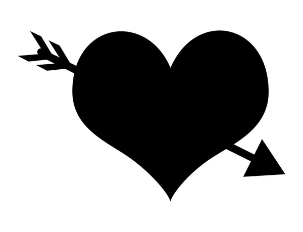 Flecha en forma de corazón — Vector de stock