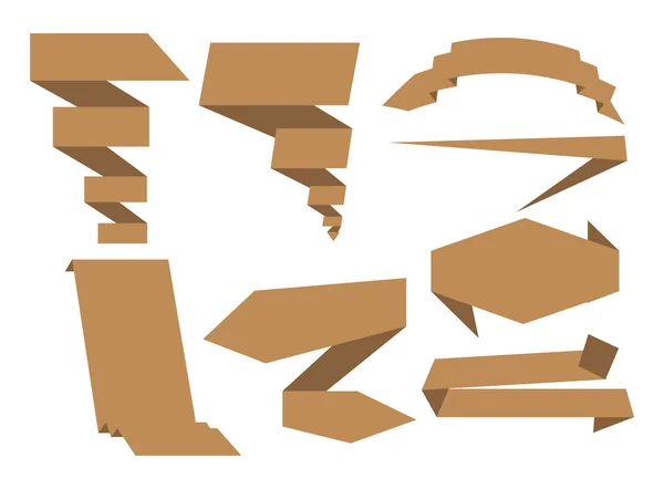 Dekorativní Origami nápisy — Stockový vektor