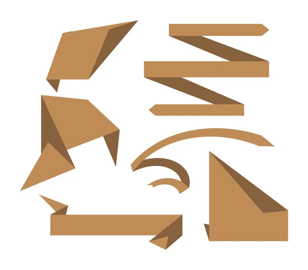 折り紙紙バナー — ストックベクタ