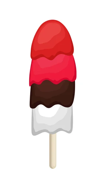 Ilustración vectorial del diseño del helado — Archivo Imágenes Vectoriales