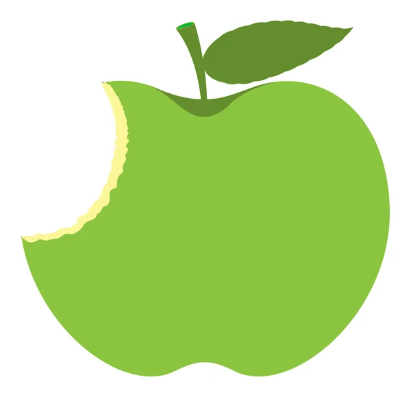 Tasty Green Apple — Stock Vector