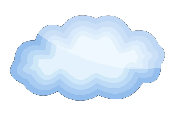 Glanzende Cloud vorm — Stockvector