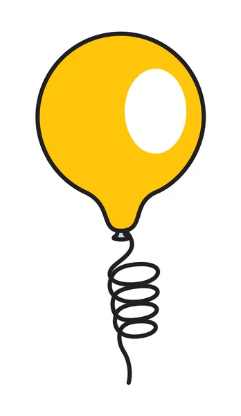 Yellow Shiny Balloon — Stock Vector