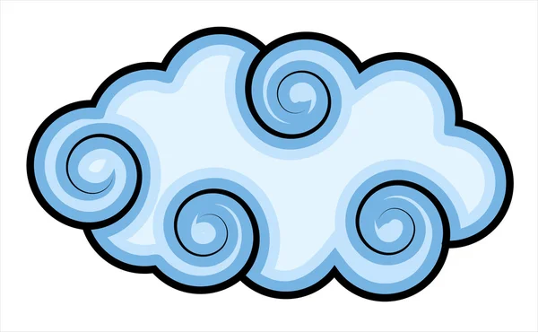 Spiral Cloud Shape — Stock Vector