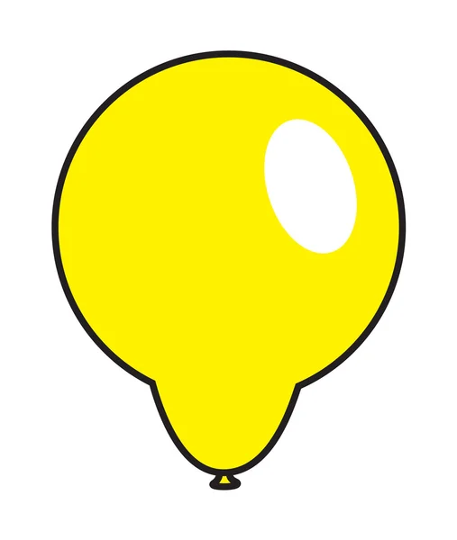 Palloncino luminoso giallo — Vettoriale Stock