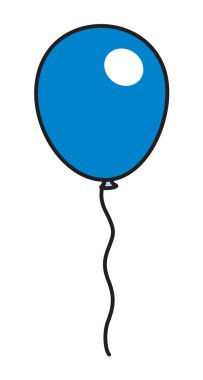 Parlak mavi balon